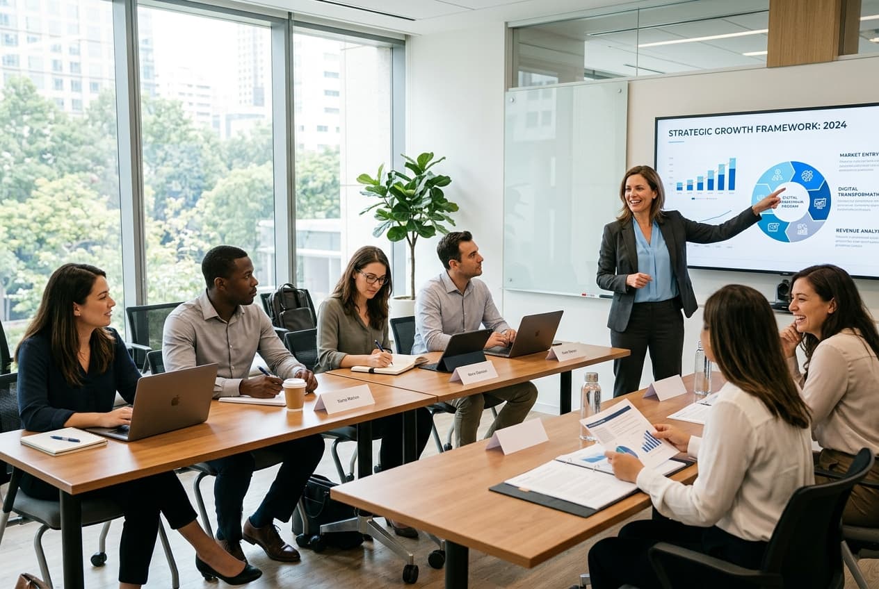 CEERAT professional training workshop — diverse participants in executive education session